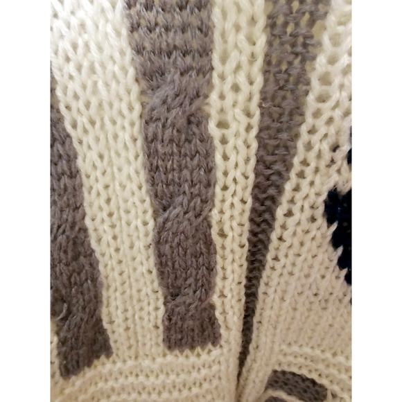 Vintage Oversized Knit Geometric Design Sweater by Forum - Size M - Picture 4 of 7